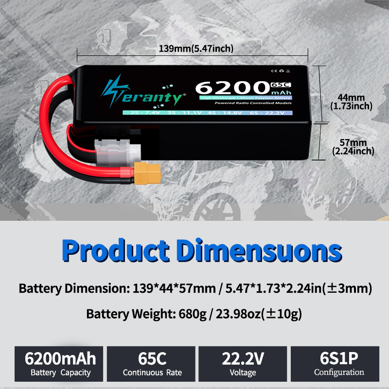 TERANTY 6S 6200mAh 리튬폴리머 배터리 2 - Drone Battery Lipo 리뷰 및 가격
